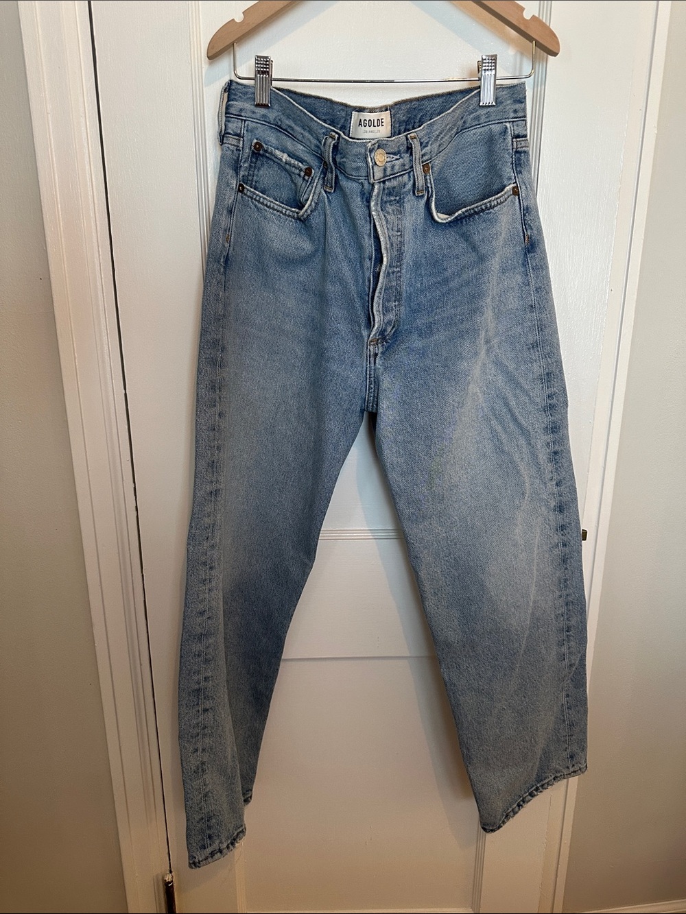 Agolde 90’s Light Wash Cropped Women’s Jeans, 27